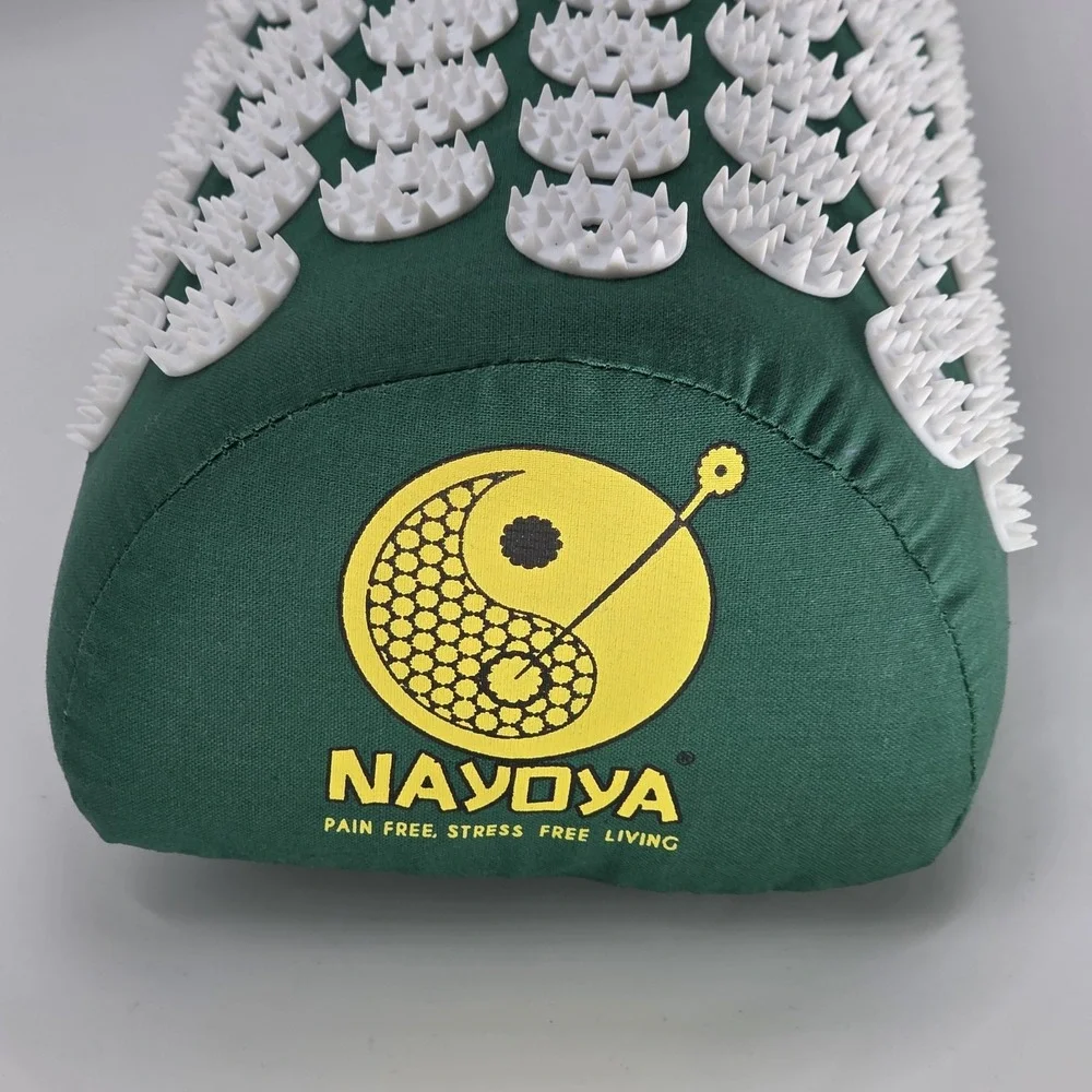 Nayoya Neck & Lower Back Pain Headache Relief Acupressure Pillow Green 15x3